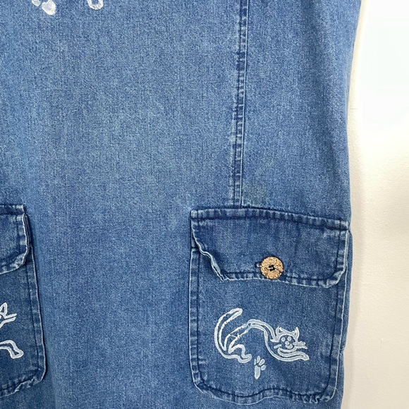 Denim cat jumper maxi dress size S - Picture 5 of 5